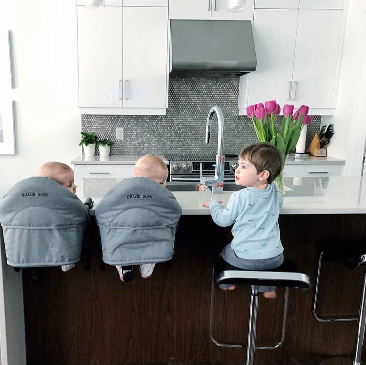 Guzzie & Guss Perch Hanging Highchair Salt & Pepper