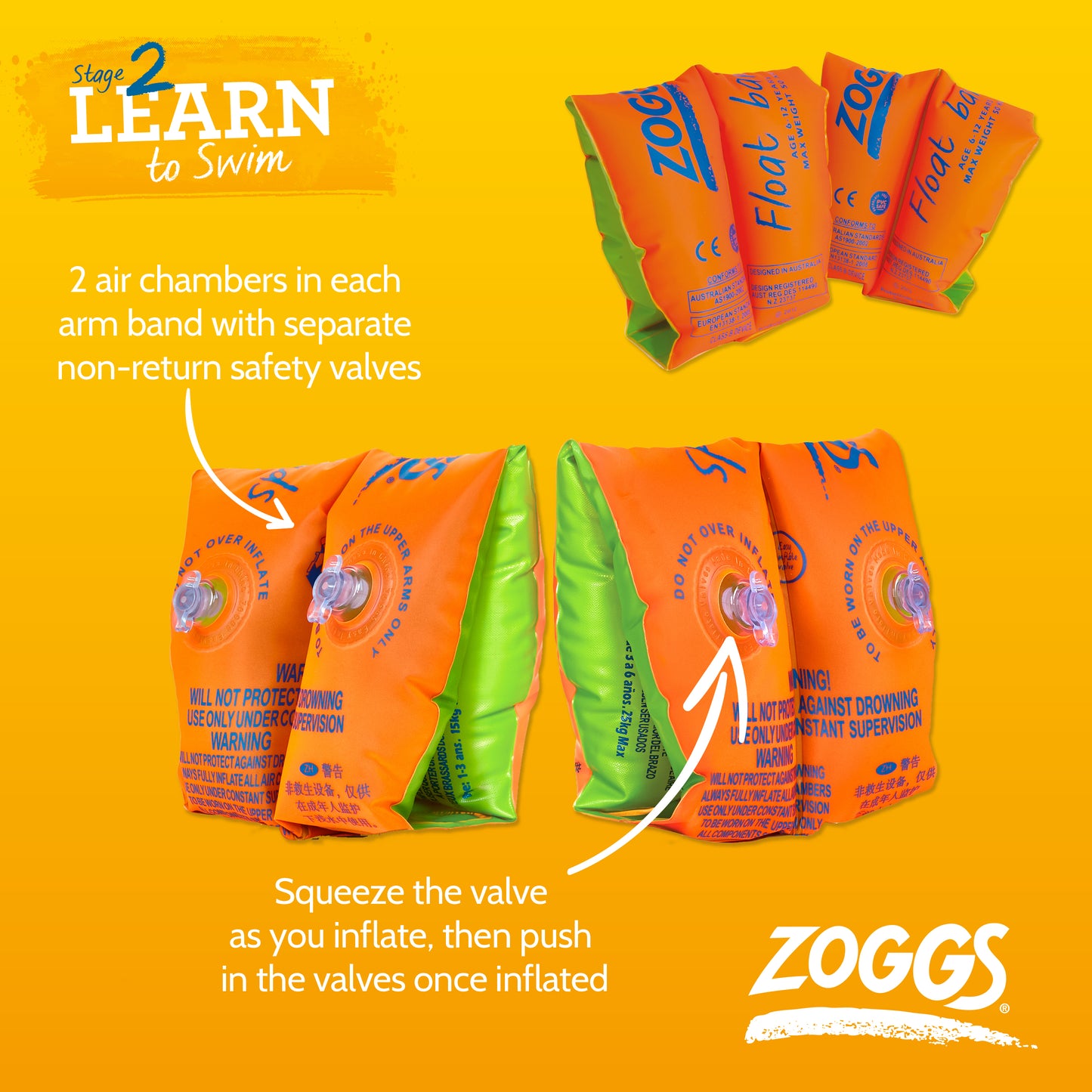 Zoggs Float Bands Up To 12 Months