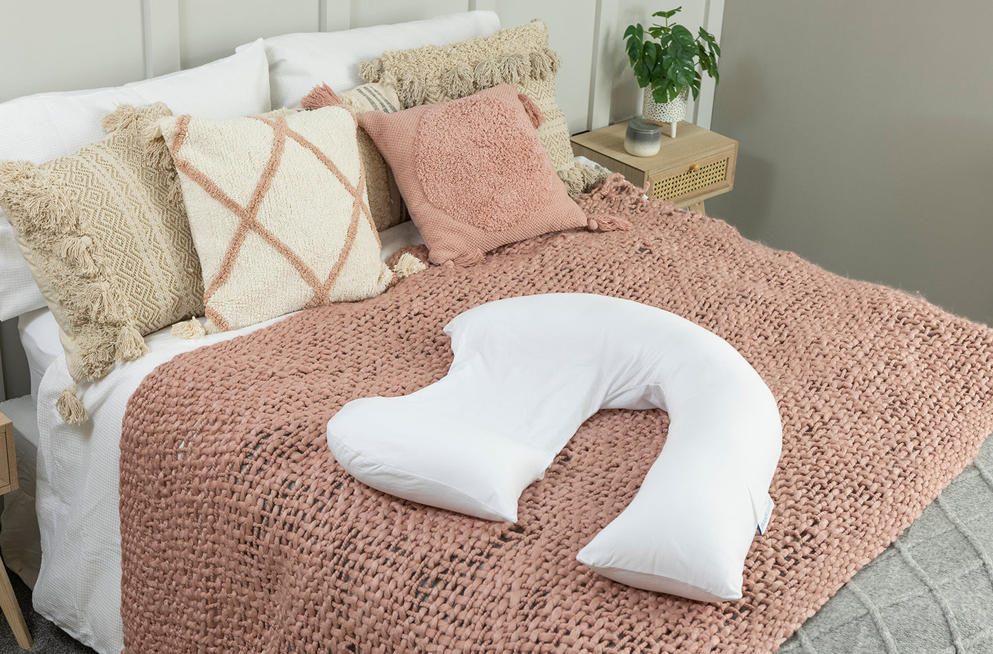 Dream Genii Support Pillow Pure White Cotton