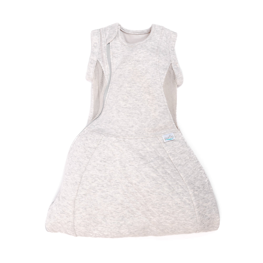 Purflo Swaddle To Sleep Bag 0.5 Tog Minimal Grey 0-4M