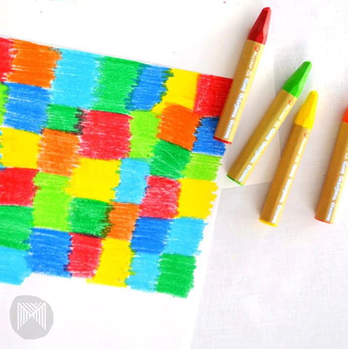 Micador Jr. Giant Wax Crayons Octagonal Pack Of 12