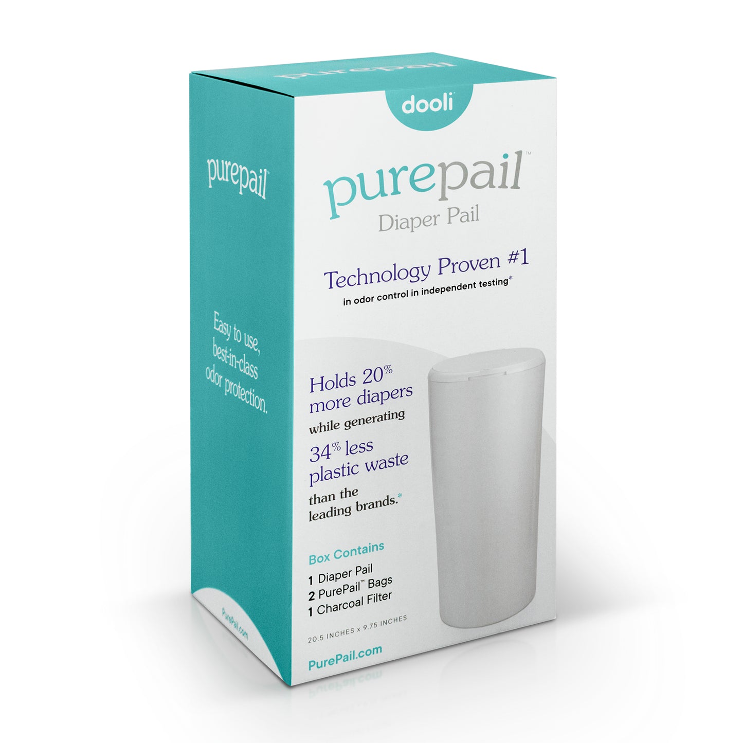 Breathable Baby Purepail Classic Nappy Bin