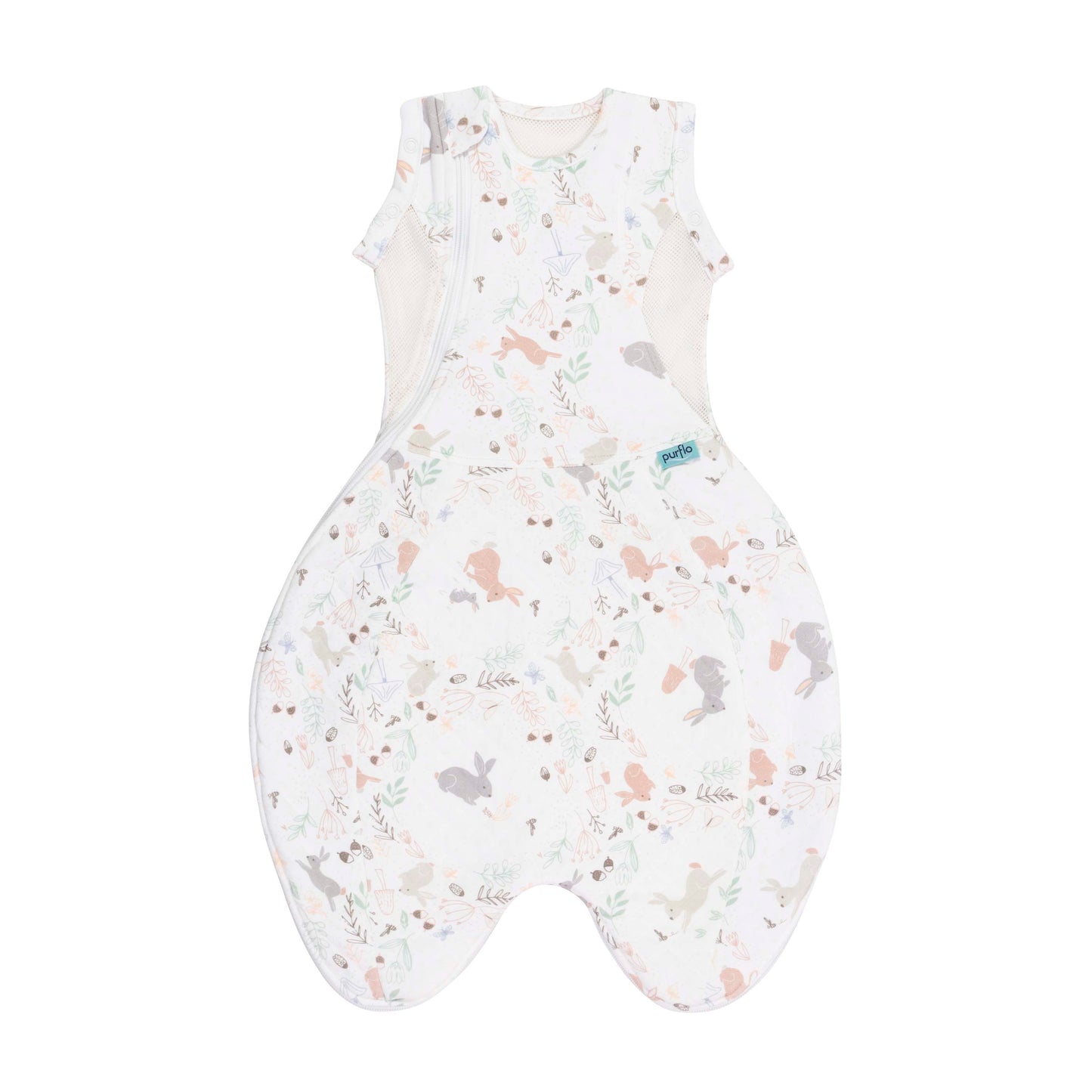 Purflo Swaddle To Sleep Bag 2.5 Tog Minimal Grey 0-4M