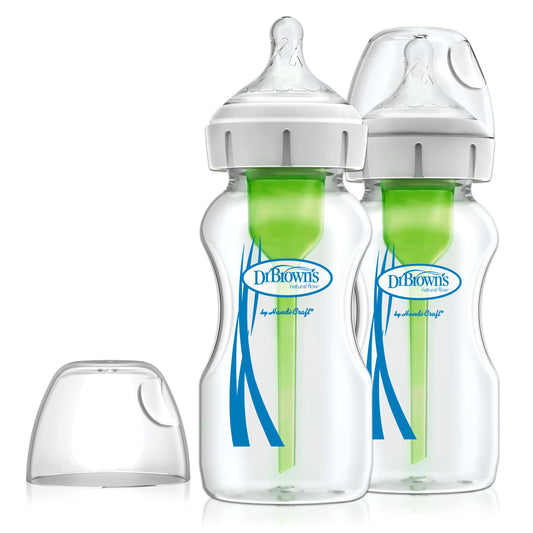 Dr Brown's Options+ Bottle Glass 270Ml Wide Neck X2