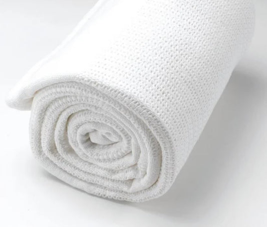 Baby Basics Cellular Blanket Cot/Cotbed Size White